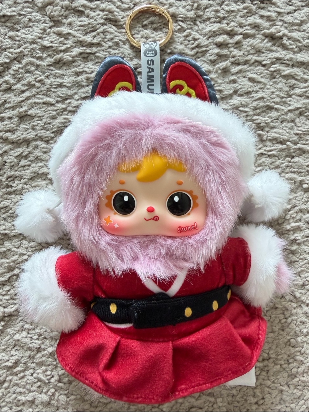 Samuel Red Chinese Costume Plush Keychain